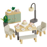 Salle � manger pour maison de poup�e en bois fsc