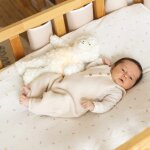 Salopette en maille caramel (1 - 3 mois)