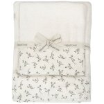 Lot de 2 serviettes de toilette mini&max olive bloom