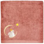 Serviette de bain brique �cureuil personnalisable (70 x 140 cm)