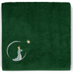 Serviette de bain dino vert for�t personnalisable (70 x 140 cm)