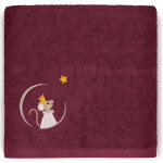 Serviette de bain souris framboise (70 x 140 cm)