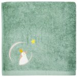 Serviette de bain vert d'eau pingouin personnalisable (70 x 140 cm)