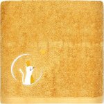 Serviette de bain chat caramel personnalisable (100 x 100 cm)