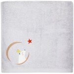 Serviette de bain grise ours personnalisable (70 x 140 cm) Serviette de bain grise ours personnalisable (70 x 140 cm)