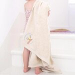 Serviette de bain jaune p�le daim personnalisable (50 x 100 cm)