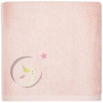 Serviette de bain rose lapin personnalisable (70 x 140 cm) Serviette de bain rose lapin personnalisable (70 x 140 cm)