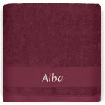 Serviette de bain souris framboise personnalisable (70 x 140 cm)