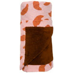 Serviette de plage bambou et gaze de coton toffee et croissants (80x160 cm)