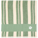 Serviette de plage ray�e thym personnalisable (70 x 140 cm)