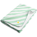 Serviette de plage � rayures vertes pop (90 x 90 cm)