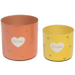 Set de 2 caches pot baya je t'aime (11 cm)