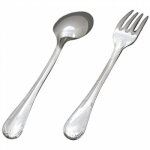 Set de 2 couverts bb louis xvi personnalisable dans son coffret (mtal argent)