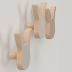 Set de 3 pat�res en bois lapin