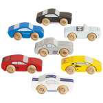 Set de 7 voitures de sport en bois fsc