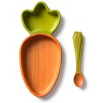 Set assiette et cuill�re cathy la carotte