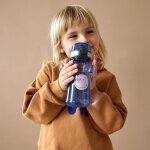 Set lunchbox et gourde little gang caramel - blue (0, 46 l)