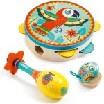 Set de trois instruments (tambourin, maracas et castagnettes)