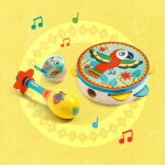 Set de trois instruments (tambourin, maracas et castagnettes)