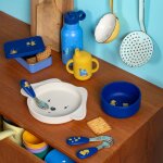 Set vaisselle silicone puce et pilou