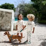 T - shirt anti - uv manches courtes beach chien (13 - 18 mois)