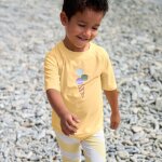 T - shirt anti - uv manches courtes ice cream jaune p�le (7 - 12 mois)