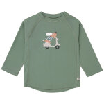 T - shirt anti - uv manches longues scooter et chien vert (7 - 12 mois)