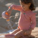 T - shirt de bain anti - uv manches longues ocean treasures rouge (1 - 2 ans)