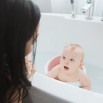 Si�ge de bain rose clair