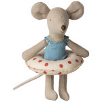 Souris de plage avec bou�e petite s?ur points rouges