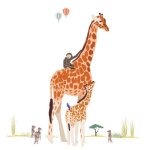 Sticker géant girafe safari Sticker géant girafe safari