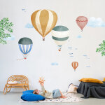 Stickers g�ants montgolfi�re aquarelle