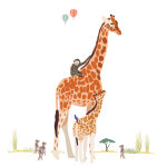 Sticker g�ant girafe safari