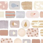 Sticker frise murale lampions cr�me