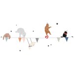 Stickers guirlande cirque (88 x 35 cm)