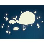 Stickers phosphorescent montgolfi�re baleine