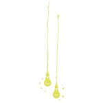 Sticker mural ampoules phosphorescentes