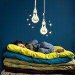 Sticker mural ampoules phosphorescentes