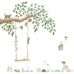 Sticker mural gant la balanoire