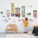 Sticker mural g�ant mon village