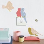 Stickers muraux oiseaux repositionnables just a touch