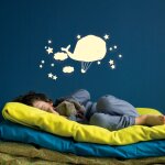 Stickers phosphorescent montgolfi�re baleine