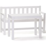 Ensemble table et canap� de jardin blanc