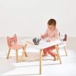 Table en bois classique (55 x 52 cm)