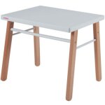 Table enfant en bois gabriel hybride laque blanc