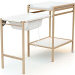 Table  langer avec baignoire en bois de htre verni essentiel