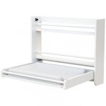 Table à langer murale en bois de hêtre confort blanc Table à langer murale en bois de hêtre confort blanc