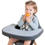 Tablette de repas amovible + protection pour chaise haute evolu 2 ou evolu one. 80� gris anthracite