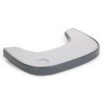Tablette de repas amovible + protection pour chaise haute evolu 2 ou evolu one. 80 gris anthracite