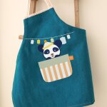 Tablier les copains d'abord panda personnalisable (2 - 6 ans)